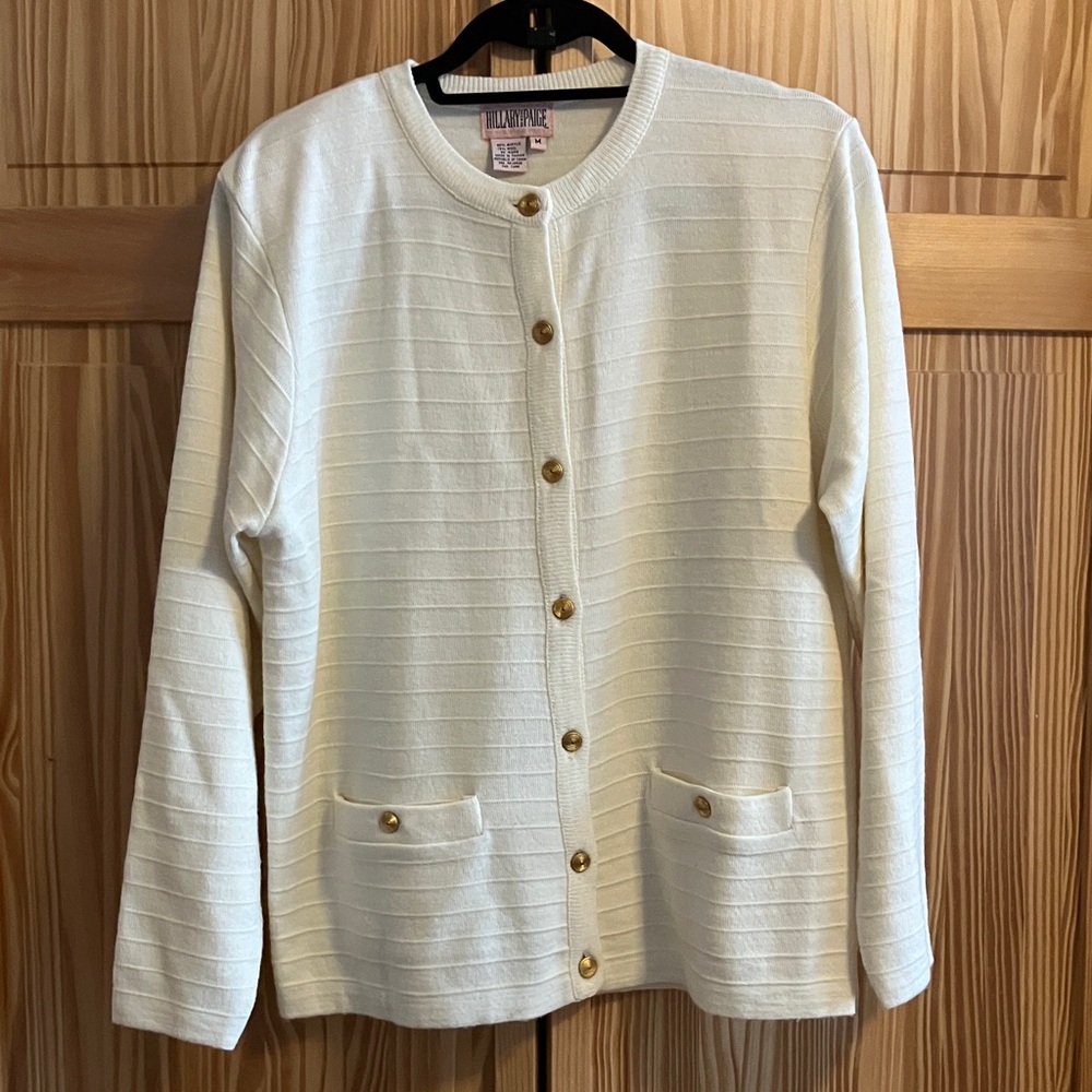 Hillary Paige Vintage Cream Cardigan Medium